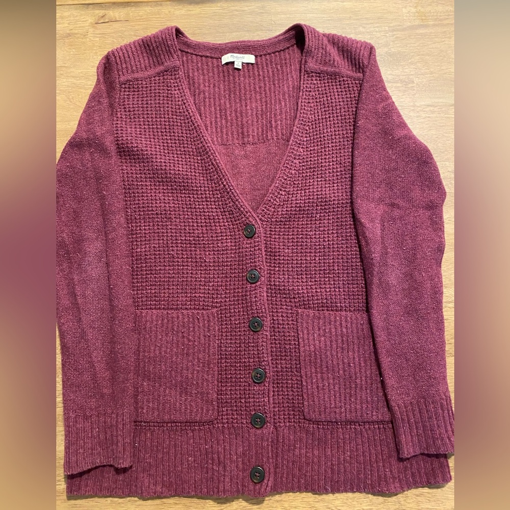 Madewell 100% Merino Wool University Cardigan, Size S